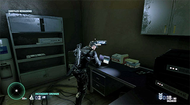 Do not let the security camera spot you or the laptop will self destruct - Charlie's missions - Blacklist Laptops - Tom Clancys Splinter Cell: Blacklist - Game Guide and Walkthrough
