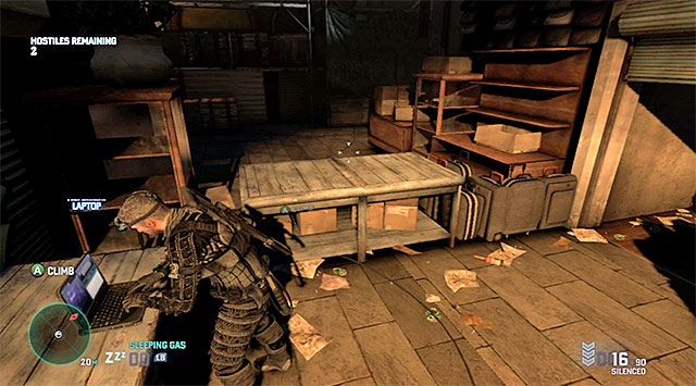 Watch out for the enemies that patrol the fish market and wait for the right moment to hack into the laptop - Kobin's missions - Blacklist Laptops - Tom Clancys Splinter Cell: Blacklist - Game Guide and Walkthrough