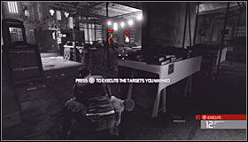 Follow the instructions seen on the screen to silently kill the guard with a melee move #1 - Walkthrough - Merchants Street Market - Walkthrough - Tom Clancys Splinter Cell: Conviction - Game Guide and Walkthrough