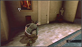 Walkthrough (continued): Both options will allow you to find your way to the museum building and you should start off by proceeding to the left room #1 - Walkthrough - Kobins Mansion - Walkthrough - Tom Clancys Splinter Cell: Conviction - Game Guide and Walkthrough
