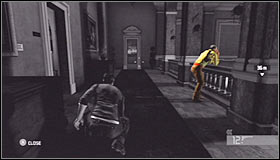 Opening the door will allow you to find yourself standing (or crouching) directly behind a single guard #1 - Walkthrough - Kobins Mansion - Walkthrough - Tom Clancys Splinter Cell: Conviction - Game Guide and Walkthrough