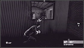 Take cover near the corner of the building, turn the camera right and choose that you want to quickly move towards the next building #1 - Walkthrough - Price Airfield - Walkthrough - Tom Clancys Splinter Cell: Conviction - Game Guide and Walkthrough