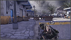 Try dealing with enemy forces from here and then move towards the pick-up truck where the first group of enemies was standing - Walkthrough - Diwaniya, Iraq - Walkthrough - Tom Clancys Splinter Cell: Conviction - Game Guide and Walkthrough