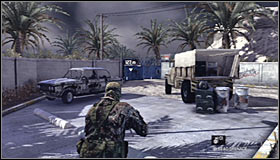 Be careful, because the area further away may be guarded by a single soldier and the best way to get to him is to proceed towards the left alleyway #1 - Walkthrough - Diwaniya, Iraq - Walkthrough - Tom Clancys Splinter Cell: Conviction - Game Guide and Walkthrough