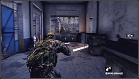 Get to the last concrete wall and from there you'll have to move towards a large wreck #1 - Walkthrough - Diwaniya, Iraq - Walkthrough - Tom Clancys Splinter Cell: Conviction - Game Guide and Walkthrough