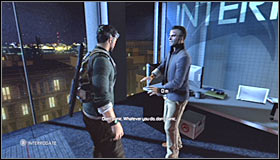 It shouldn't take long for you to reach the main area and you should notice Kobin talking on the phone in Reed's office - Walkthrough - Third Echelon HQ - part 2 - Walkthrough - Tom Clancys Splinter Cell: Conviction - Game Guide and Walkthrough