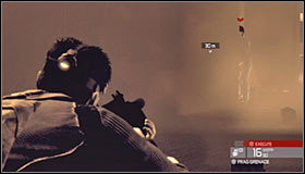 Be careful, because you're soon going to be attacked by two enemies sliding down on ropes #1 - Walkthrough - Third Echelon HQ - part 3 - Walkthrough - Tom Clancys Splinter Cell: Conviction - Game Guide and Walkthrough