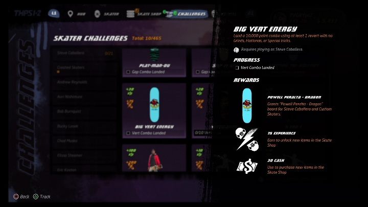 Each character available in the game has its own challenges - Tony Hawks Pro Skater 1+2: Steve Caballero guide, skills - Original skaters - Tony Hawks Pro Skater 1+2 Guide