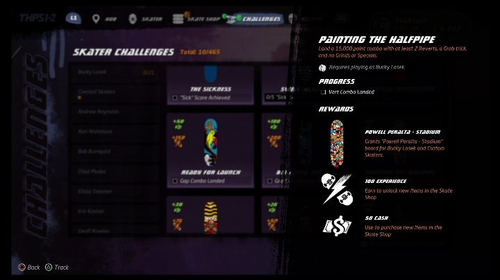 Each character available in the game has its own challenges - Tony Hawks Pro Skater 1+2: Bucky Lasek guide, skills - Original skaters - Tony Hawks Pro Skater 1+2 Guide