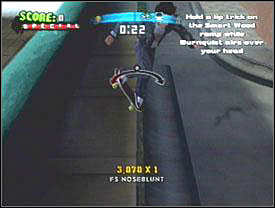Tony is next to a big pool - Santa Monica #2 - Game Guide - Tony Hawks American Wasteland Game Guide