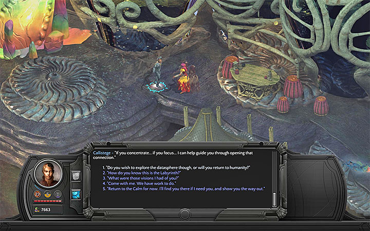 Speak about the datasphere during the meeting with Callistege - All Torment: Tides of Numenera Achievements / Trophies - Strategy Guide - Torment: Tides of Numenera Game Guide