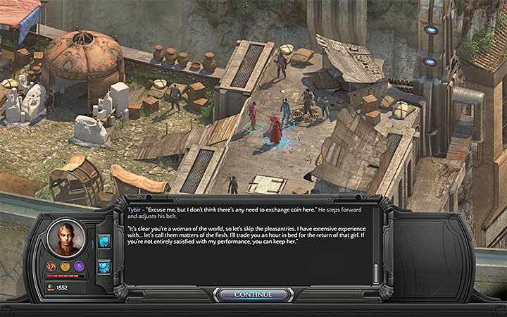 Tybir should join the conversation once you choose to rebuy Rhin - All Torment: Tides of Numenera Achievements / Trophies - Strategy Guide - Torment: Tides of Numenera Game Guide