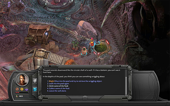 You can drink the Bloom Juice for example on Memoviras Courtyard - All Torment: Tides of Numenera Achievements / Trophies - Strategy Guide - Torment: Tides of Numenera Game Guide
