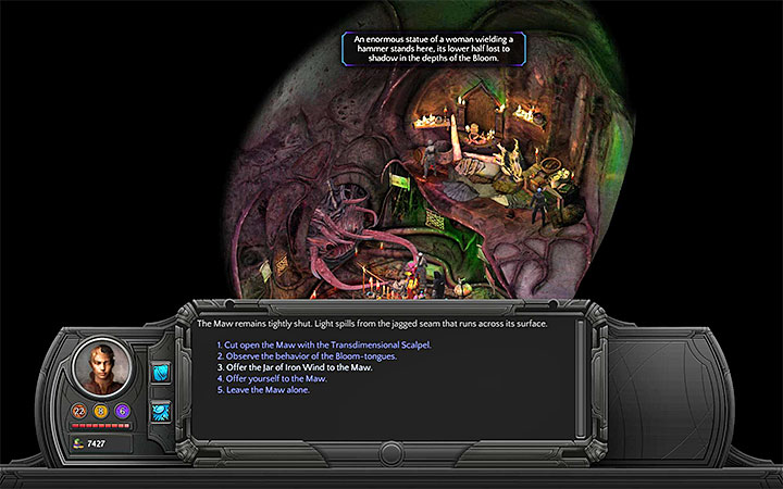 Theres a couple ways to open the Maw in the Shrine of Chilia - Into the Depths - main quest walkthrough | Bloom Heart - Bloom: Bloom Heart - Torment: Tides of Numenera Game Guide