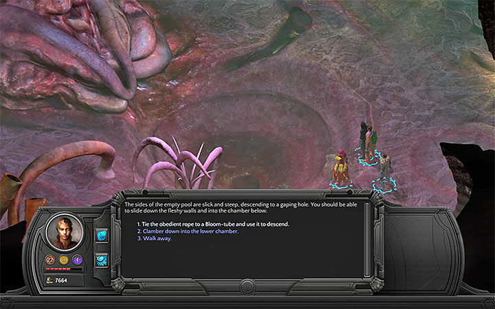 You have to empty the container with the whirlpool - Into the Depths - main quest walkthrough | Bloom Heart - Bloom: Bloom Heart - Torment: Tides of Numenera Game Guide