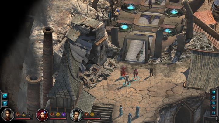 Examine the collapsed building. - The Sorrows Prey - side quest walkthrough | Circus Minor - Sagus Cliffs: Circus Minor - Torment: Tides of Numenera Game Guide