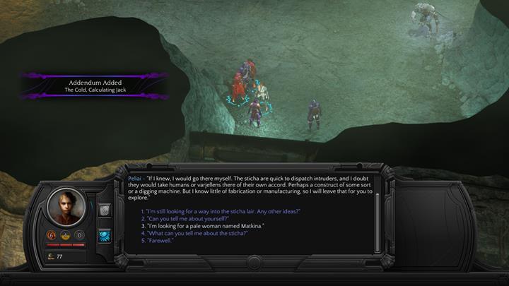 To begin the quest, talk to Peliai. - Shaky Foundations - side quest walkthrough | Underbelly - Sagus Cliffs: Underbelly - Torment: Tides of Numenera Game Guide