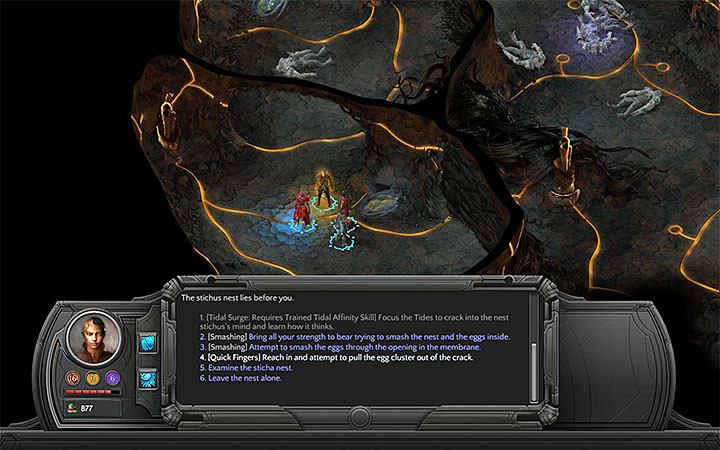 One of the clusters - to acquire the eggs you can use e.g. the Quick Fingers ability - Shaky Foundations - side quest walkthrough | Underbelly - Sagus Cliffs: Underbelly - Torment: Tides of Numenera Game Guide