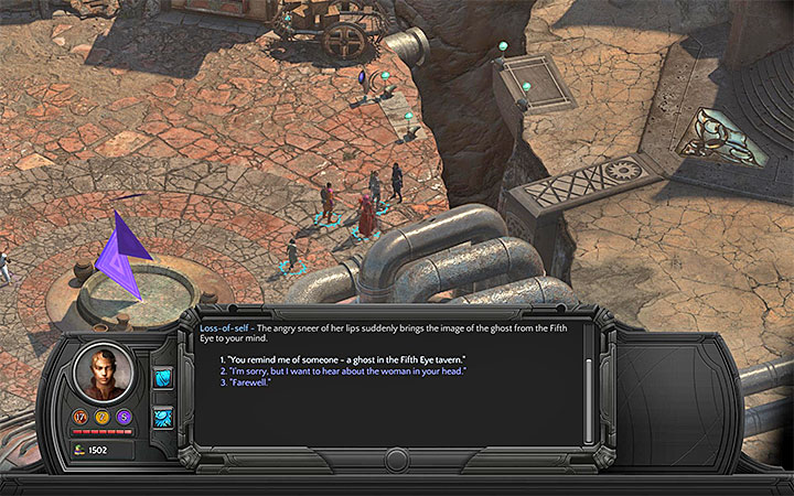 Loss-of-Self is near the chasm, north of the tavern. - Ashen Imitation - side quest walkthrough | Cliffs Edge - Sagus Cliffs: Cliffs Edge - Torment: Tides of Numenera Game Guide