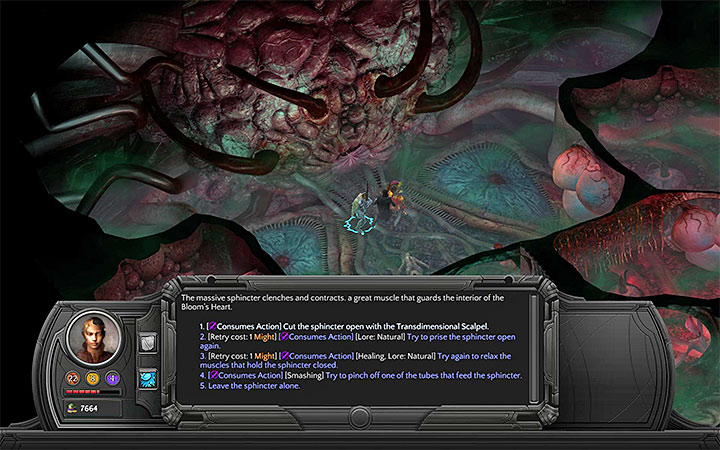 Use a few regular skills on the Maw or open it with the Transdimensional Scalpel - How to pass through the Nethermost Cavity in the Bloom and reach the Heart Interior? - Puzzles and additional activities - Torment: Tides of Numenera Game Guide
