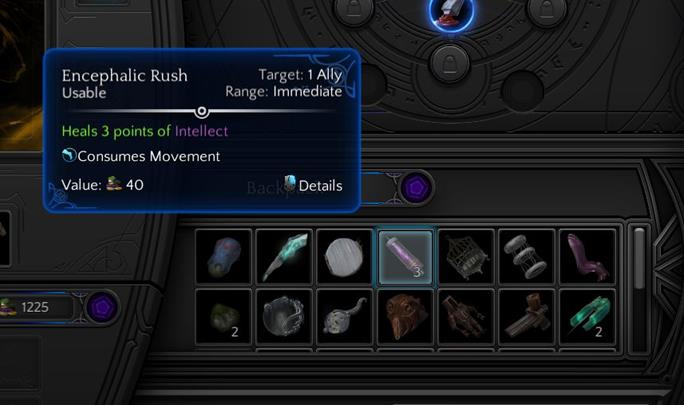 You can use items to replenish the pool of one of the main statistics. - Where can you rest and how to replenish the stat pools? | Gameplay basics - Gameplay basics - Torment: Tides of Numenera Game Guide