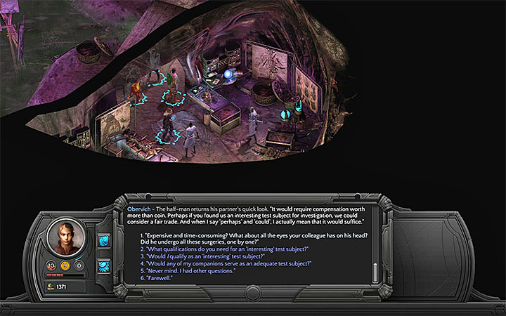 Pay the surgeons or become their guinea pig - What the Winds Took - side quest walkthrough | Vast Interior - Bloom: Vast Interior - Torment: Tides of Numenera Game Guide