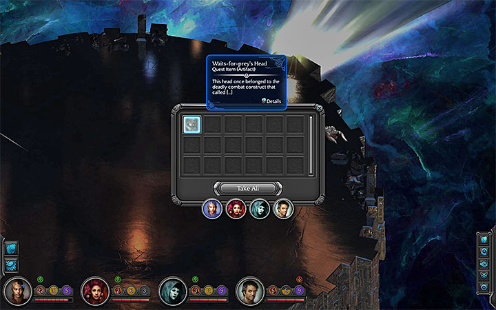 Collect the head of the construct after winning - How to defeat the Waits-for-prey construct in the Bloom? - Puzzles and additional activities - Torment: Tides of Numenera Game Guide