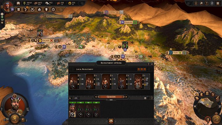 Once you have selected a hero for your new army you can start recruiting additional troops in the same way you did for your Main Hero - Total War Troy: Second Army - how to recruit a hero? - FAQ - Total War Troy Guide
