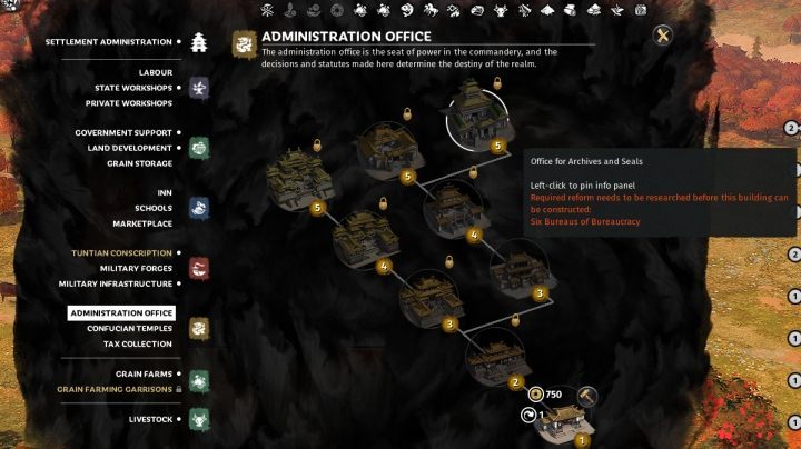 Buildings can significantly reduce the level of corruption. - Corruption in Total War Three Kingdoms - Gameplay mechanics - Total War Three Kingdoms Guide