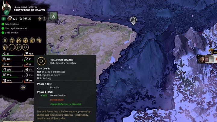 Each unit has a different types of formation available - these can be viewed on the units tab. - Unit Formations in Total War Three Kingdoms - Army - Total War Three Kingdoms Guide