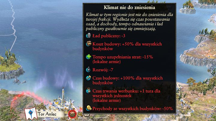 Some provinces are much more difficult to colonize. - Settlement development and province climate | Campaign Map Gameplay - Campaign Map Gameplay - Total War: Warhammer II Game Guide