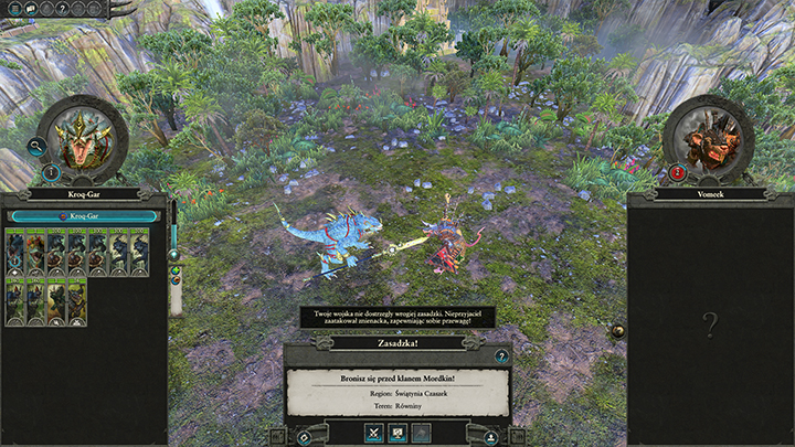 If you let Skavens attack first, your army will fall into an ambush. - Last Defenders - hints, tips, advice | Factions - Lizardmen - Total War: Warhammer II Game Guide