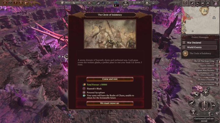 The greatest obstacle, however, is your own greed - Total War Warhammer 3: Realm of Slaanesh - Realm of Chaos - Total War Warhammer 3 Guide