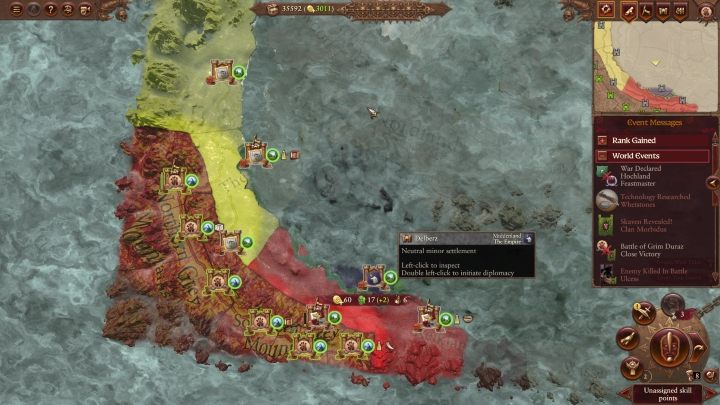 If you decide to simply attack a neighboring nation, you can expect to receive several declarations of war after a few turns - Total War Warhammer 3: Ogre Kingdoms - how to start? - Ogre Kingdoms - Total War Warhammer 3 Guide