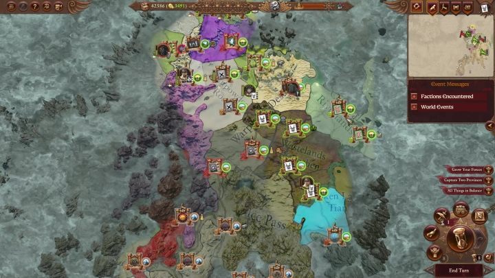 You start the game with a single settlement. On the picture above you can see the empire I started building. - Total War Warhammer 3: Grand Cathay - How to start? - Grand Cathay - Total War Warhammer 3 Guide