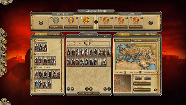 There are six terrain types on which land battle that isnt a siege might play - Choice of terrain - Battle - Total War: Attila - Game Guide and Walkthrough