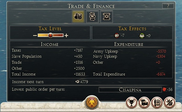 The next tab shows trade details - Trade and finance | Strategic map - Strategic map - Total War: Rome II Game Guide