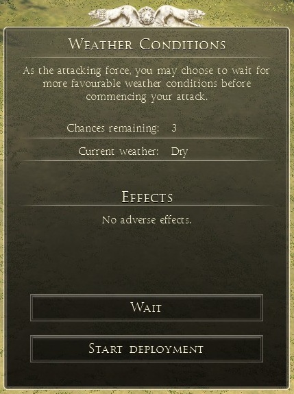 Regardless of the weather, the next step is to deploy troops - Battlefield | Battle - Battle - Total War: Rome II Game Guide