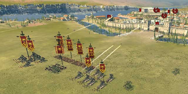 In case of siege the province capital youll come across thick walls surrounding the city - Battlefield | Battle - Battle - Total War: Rome II Game Guide