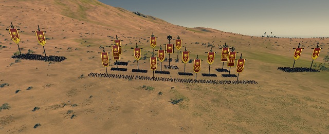 The advantage of this formation is the ability to quickly eliminate enemy flanking units, to attack then the center and defeat the rest of enemy army - Sample formations and maneuvers | Battle - Battle - Total War: Rome II Game Guide