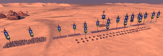 This formation can have problems if you encounter a rank consisting of several lines of infantry - in this case your elephants and chariots will get stuck and probably will be destroyed - Sample formations and maneuvers | Battle - Battle - Total War: Rome II Game Guide