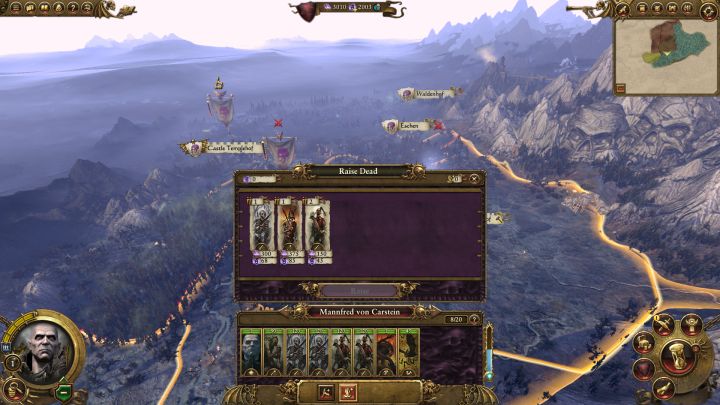 The option to Raise Dead is extremely useful. - Vampire Counts Campaign Walkthrough and Tips - Vampire Counts - Total War: Warhammer Game Guide