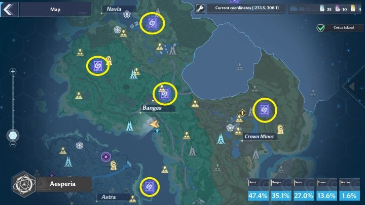 After pressing the Go button you'll be transported to the world map, with all the gates marked on it - Tower of Fantasy: Interstellar Exploration - Adventure - Tower of Fantasy Guide