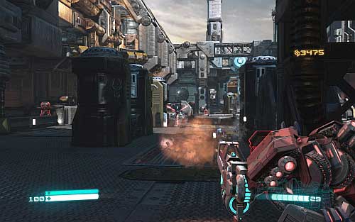 Move forward until you get outside where you will have to deal with lots of enemies (picture) - Chapter 2 - Defend the Ark - p. 1 - Walkthrough - Transformers: Fall of Cybertron Game Guide & Walkthrough