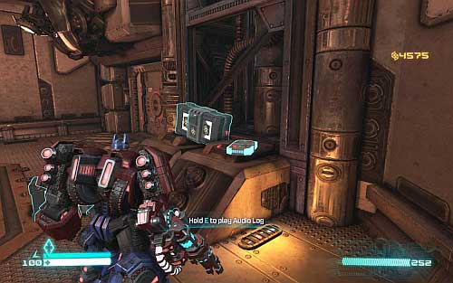 After the fight move to the wall on the left side - Chapter 2 - Defend the Ark - p. 2 - Walkthrough - Transformers: Fall of Cybertron Game Guide & Walkthrough