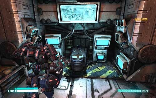 Return on the recent battlefield and pass through big gate - Chapter 2 - Defend the Ark - p. 2 - Walkthrough - Transformers: Fall of Cybertron Game Guide & Walkthrough