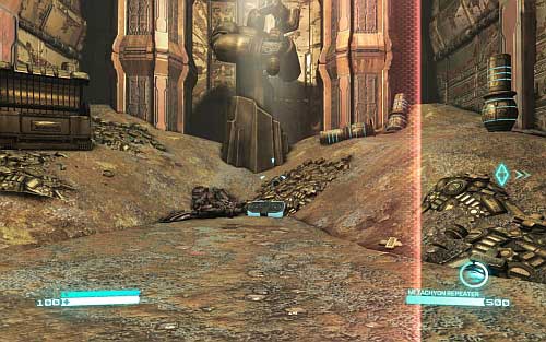 Follow the pointer until you get to the blocked passage - Chapter 4 - Eye of the Storm - p. 3 - Walkthrough - Transformers: Fall of Cybertron Game Guide & Walkthrough