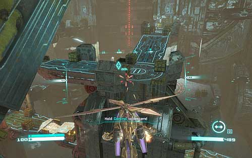 After fight with tank land near the pointer and eliminate all defenders - Chapter 6 - Death from Above - p. 2 - Walkthrough - Transformers: Fall of Cybertron Game Guide & Walkthrough
