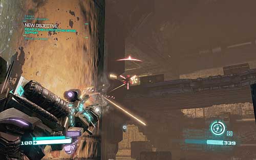 Move toward the pointer - Chapter 6 - Death from Above - p. 2 - Walkthrough - Transformers: Fall of Cybertron Game Guide & Walkthrough