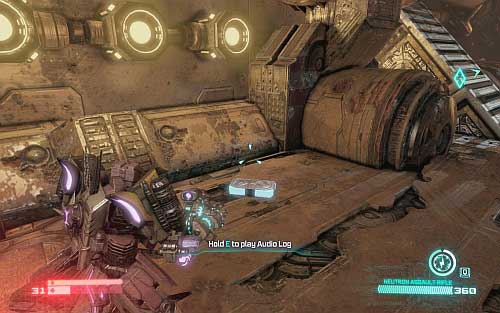 When you get inside the bridge leave from the elevator and move to the left - Chapter 6 | Audio Logs - Audio Logs - Transformers: Fall of Cybertron Game Guide & Walkthrough
